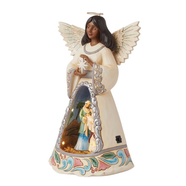 LED Nativity Angel with Open S For Sale