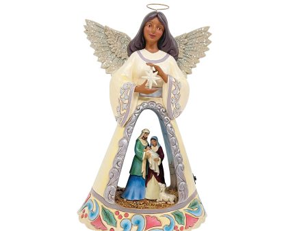 LED Nativity Angel with Open S For Sale