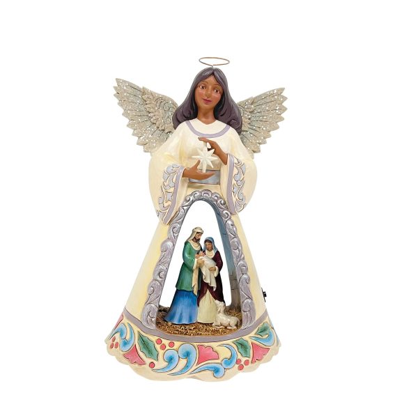 LED Nativity Angel with Open S For Sale