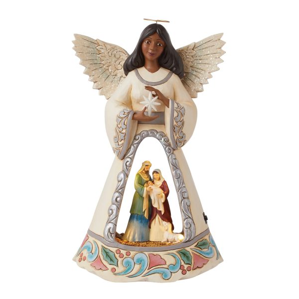 LED Nativity Angel with Open S For Sale