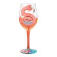 Fabulous Flamingos Wine Glass Hot on Sale