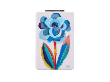 Blue Bloom Compact Mirror For Cheap