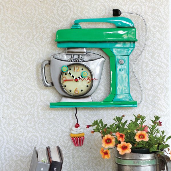 Vintage Green Mixer Clock Cheap