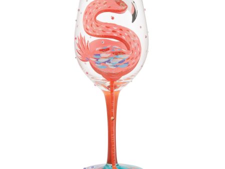 Fabulous Flamingos Wine Glass Hot on Sale