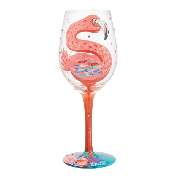 Fabulous Flamingos Wine Glass Hot on Sale