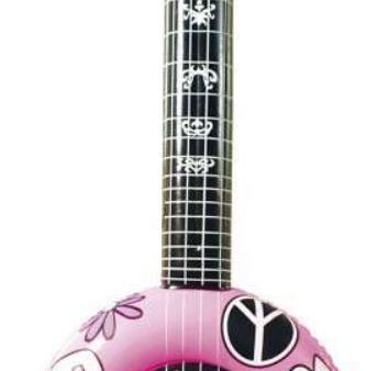 Aufblasbare Flower-Power Gitarre pink For Discount