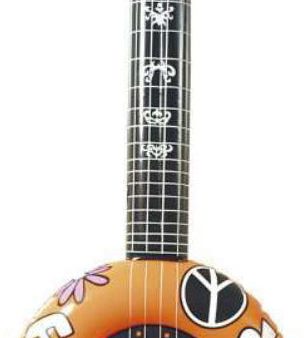 Aufblasbare Flower-Power Gitarre orange Online now