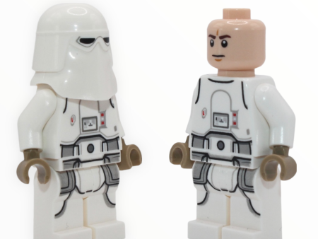 Snowtrooper (2020, printed legs, dark tan hands, frown) For Sale