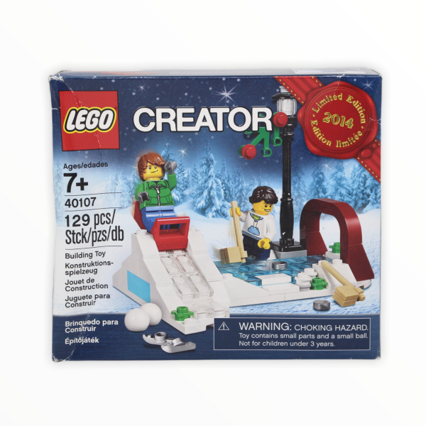 Retired Set 40107 LEGO Winter Skating Scene For Sale