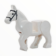 White Horse (black bridle, silver buckles, movable hips) For Cheap