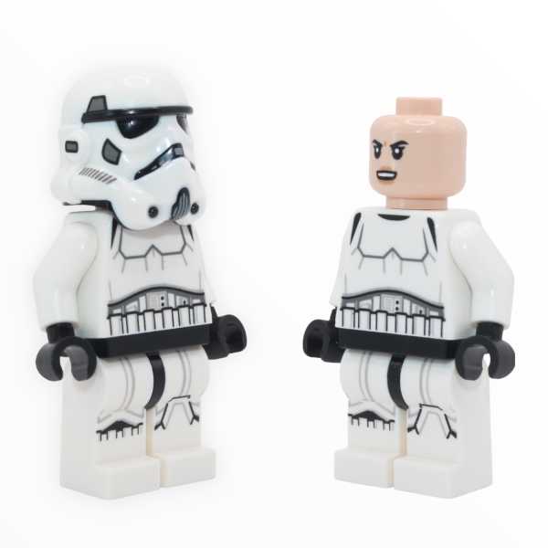 Stormtrooper (dual-molded helmet, simple torso, female head open mouth smile, 2021) Sale